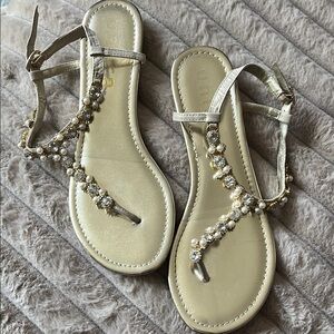 Women's gold jeweled  Sandals